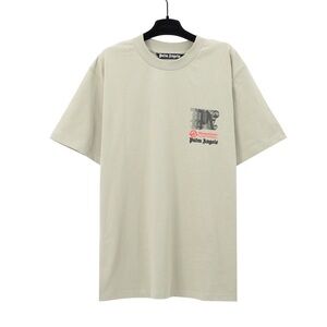 Palm Angels Beige Graphic T-Shirt